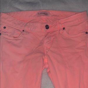 EXPRESS stretch jeggings Salmon pink